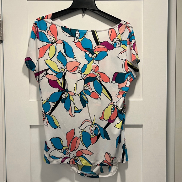 Worthington Women's Cowl Neck Floral Blouse XL (b4) - Picture 3 of 4